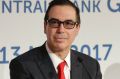 United States Treasury Secretary Steven Mnuchin gives a press conference on the last day of a three-day summit of G7 of ...