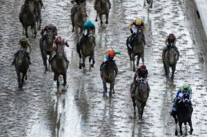 John Velazquez rides Always Dreaming to victory in the 143rd running of the Kentucky Derby horse race at Churchill Downs.