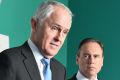 Prime Minister Malcolm Turnbull with Health Minister Greg Hunt on Friday.