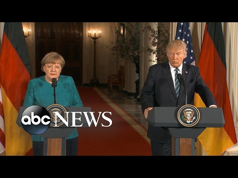 President Trump hosts German Chancellor Angela Merkel