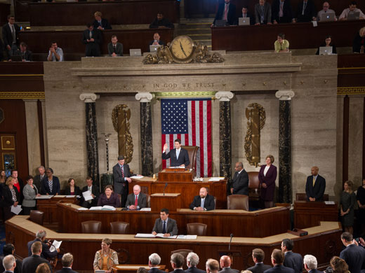 House chamber in session