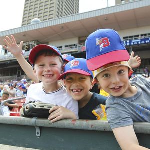 Minor League Baseball Coca Cola Field Kids in Crowd