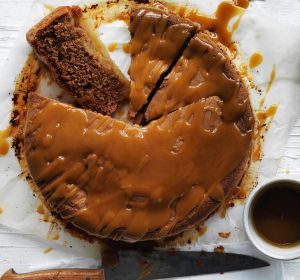 Jill Dupleix's Mother's Day brunch punctuation: Russian apple cake with whisky toffee sauce.