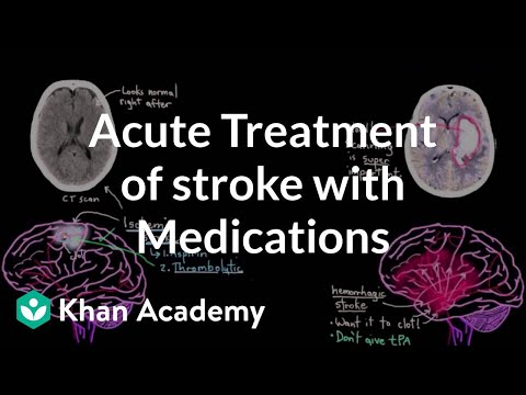 Acute treatment of stroke with medications | NCLEX-RN | Khan Academy