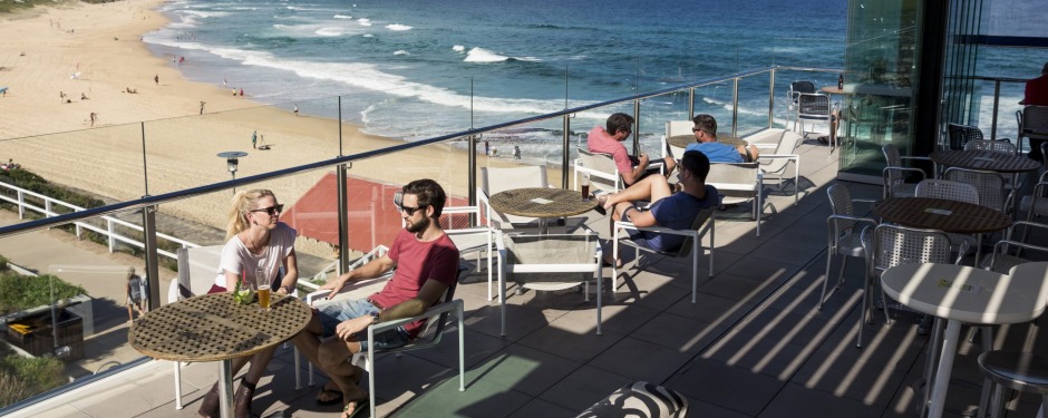 The Surfhouse is a focal point at Merewether Beach.