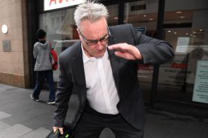 ATO deputy commissioner Michael Cranston, the father of Adam Cranston, is seen near the Central Local Court in Sydney on ...