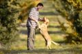 The Truffle Farm owner Jayson Mesman and his truffle dog in training Dingo. 