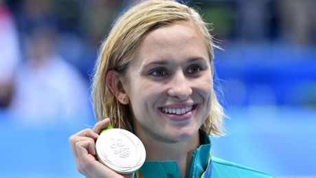 Breach notice: Madeline Groves with her silver medal  for the women's 200m butterfly at the Rio Olympics.