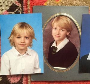 Naomi Watts shared this cute picture on Mother's Day. That's her school photo in the middle, with her sons Samuel and ...