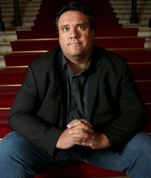 MELBOURNE, AUSTRALIA - MARCH 18: Comedian Ben Pobjie poses for a photo at Melbourne Town Hall on March 18, 2015 in ...