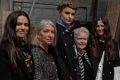 Fashion desgners Beth and Tess Macgraw with their assistants from the Country Women's Association Annette Hinde and ...