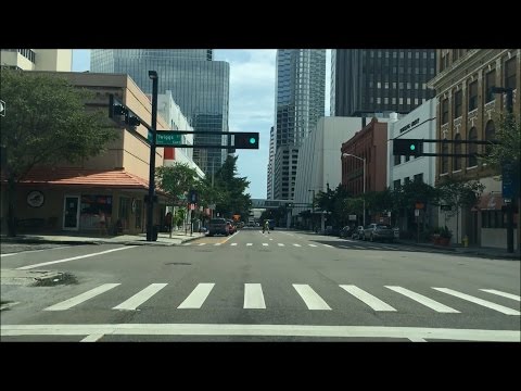 Driving Downtown - Tampa Florida USA