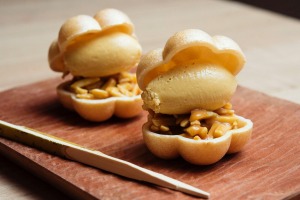 Go-to dish: 'Caramel and nuts' from the hitokuchi-gashi menu.