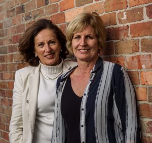 Oxfam Australia CEO Helen Szoke (left) and her sister Yvonne Campbell.