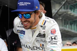 On a steep learning curve: Fernando Alonso.