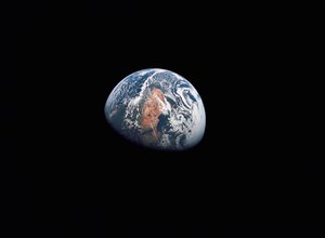 File - An Apollo 10 photograph of Earth taken from 100,000 miles away, May 1969.