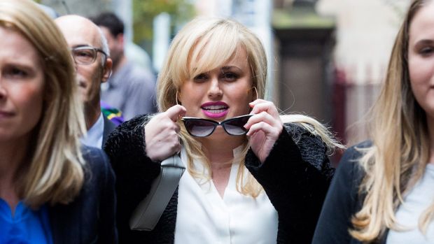Rebel Wilson leaving a Melbourne court on Friday.