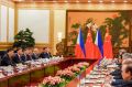 Chinese President Xi Jinping, left, speaks during his bilateral meeting with Philippines President Rodrigo Duterte (not ...