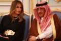 First lady Melania Trump talks with Saudi Crown Prince Muhammad bin Nayef.