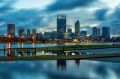 This photo by David Ashley captures the heavy weather coming in over the city.