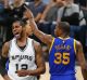 Ups and downs: LaMarcus Aldridge and Kevin Durant.