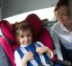 Professor Lynne Bilston from Neuroscience Research Australia, shows how to correctly fit a car seat to keep Bayleigh ...