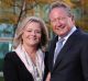 Andrew Forrest and his wife, Nicola, at Parliament House on Monday.