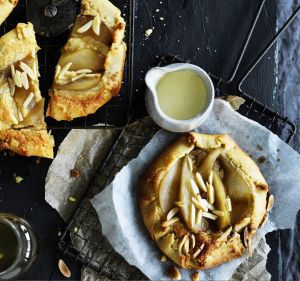 Cr: GW July 4 Food - William Meppem Neil Perry recipe: Pear and almond crostata with double cream