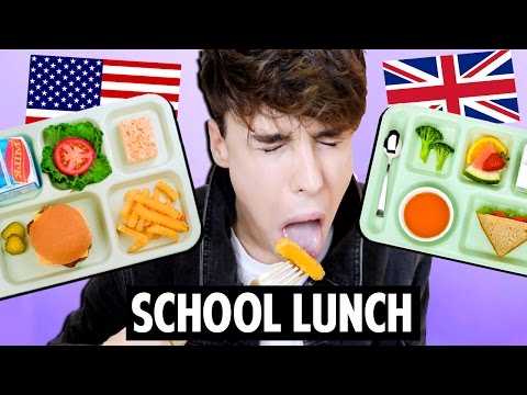 AMERICAN vs. BRITISH School Lunch Food