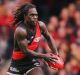 Anthony McDonald-Tipungwuti of the Bombers in action against West Coast last weekend. 