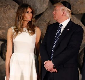 US President Donald Trump and Melania Trump on tour.