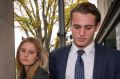 Former Australian Open boys champion Oliver Anderson (pictured with his girlfriend) faced LaTrobe Valley Magistrates ...