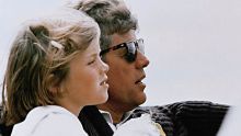 FILE - In this 1962 file photo, President John F. Kennedy and his daughter, Caroline, sail off Hyannis Port, Mass. ...