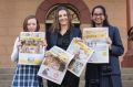 Ten-year-old Grace Gregson from year 5 at Seaforth Public School, <i>Crinkling News</i> founder and editor Saffron ...