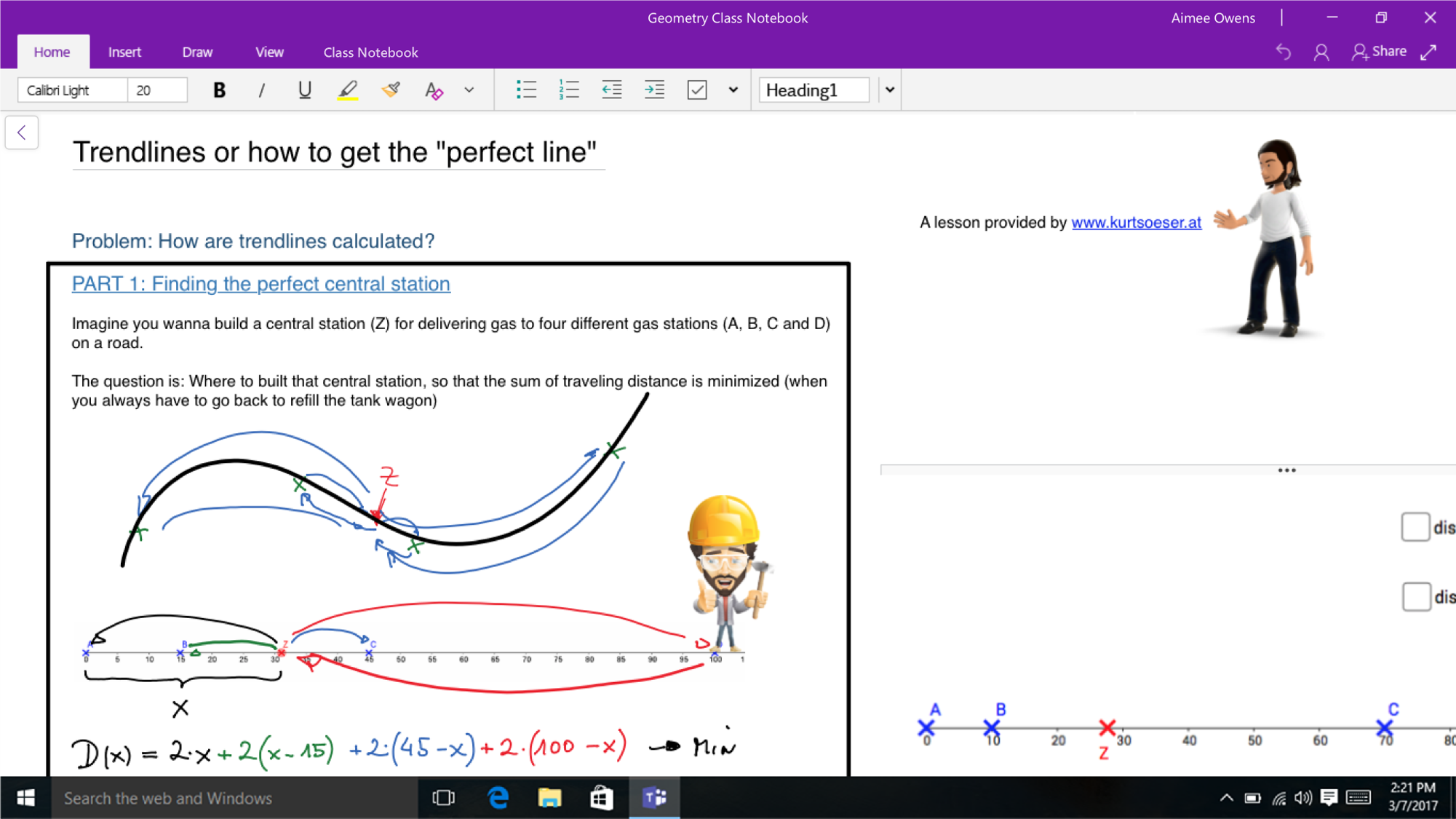 Prepare more engaging, interactive lessons with handwritten text, audio and video, and even web content from education sites like GeoGebra.