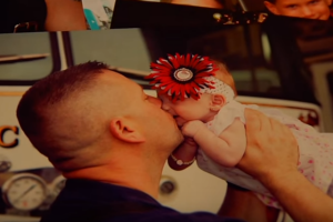 Marc Hadden with baby Grace. "We are truly blessed, for sure."