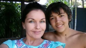 Soon-to-be-home Schapelle Corby and her nephew Wyan.