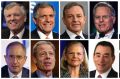 The top 10 highest paid CEOs in 2016: (top row, from left) Thomas Rutledge, Leslie Moonves, Robert Iger, David Zaslav, ...