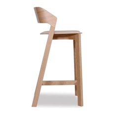  - Merano Natural Oak Bar Stool by Alex Gufler for TON - Bar Stools and Counter Stools