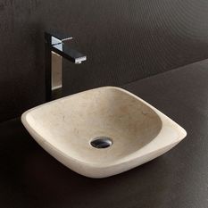  - Maya -  Designer Galala Limestone Basin - Bathroom Basins