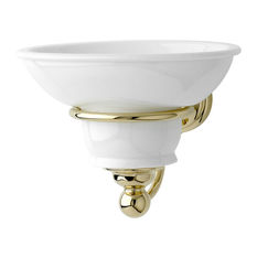 Perrin & Rowe - Perrin & Rowe - Wall mounted soap dish in porcelain holder - Soap Dishes & Holders
