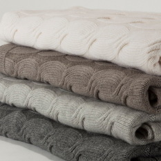  - Bemboka Cashmere Throw - Chunky Cable - Throws