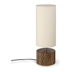 Alinéa - Gouge Lampe avec abat-jour BOIS CRÈME H44cm - Lampe à Poser