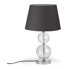 Alinéa - Elodie Lampe avec abat-jour H49cm GRIS - Lampe à Poser