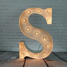  - Vegas Marquee Light Letter S - Floor Lamps