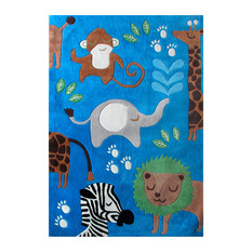  - Dubbo Blue Safari Kids Rug - Kids Rugs