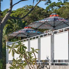  - Mid-century Pool Area - Outdoor Umbrellas