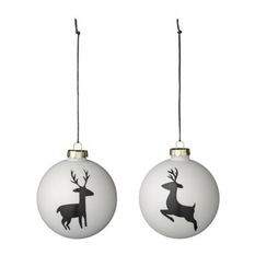  - Assorted Reindeer Ornaments (Set of 2) - Christmas Ornaments