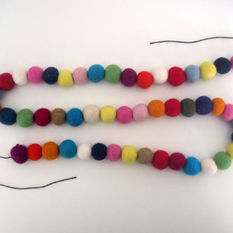  - Felt Ball Garland, Rainbow by Felt Foxes - Wreaths and Garlands