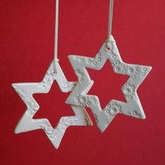  - Vintage button window star - Christmas Ornaments